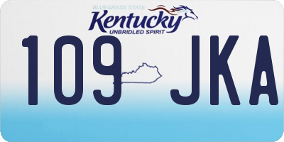KY license plate 109JKA