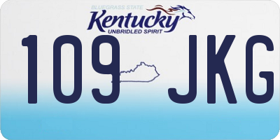 KY license plate 109JKG