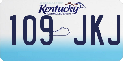 KY license plate 109JKJ