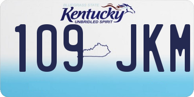 KY license plate 109JKM