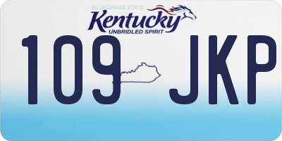 KY license plate 109JKP