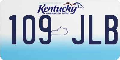 KY license plate 109JLB