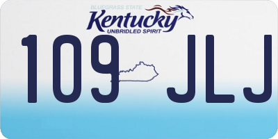 KY license plate 109JLJ