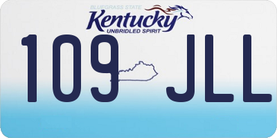 KY license plate 109JLL