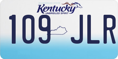 KY license plate 109JLR