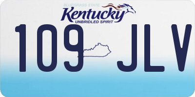 KY license plate 109JLV
