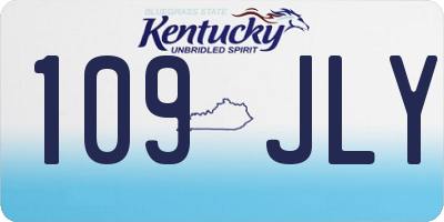 KY license plate 109JLY
