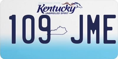 KY license plate 109JME