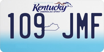 KY license plate 109JMF