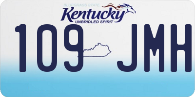 KY license plate 109JMH