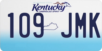 KY license plate 109JMK
