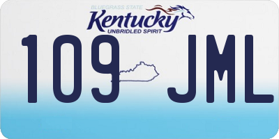 KY license plate 109JML