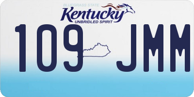 KY license plate 109JMM