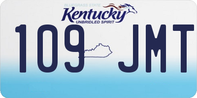 KY license plate 109JMT