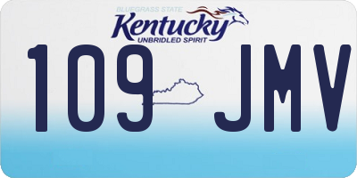 KY license plate 109JMV