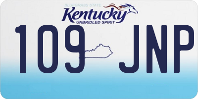 KY license plate 109JNP