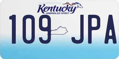 KY license plate 109JPA