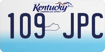 KY license plate 109JPC