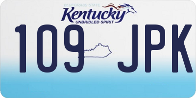 KY license plate 109JPK