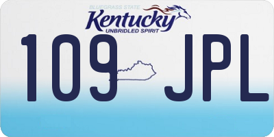 KY license plate 109JPL