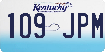 KY license plate 109JPM