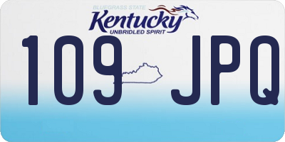 KY license plate 109JPQ
