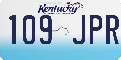 KY license plate 109JPR