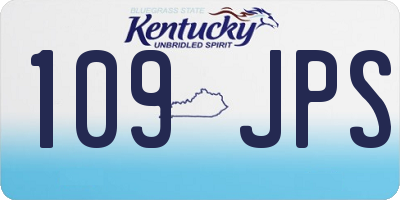 KY license plate 109JPS