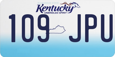 KY license plate 109JPU