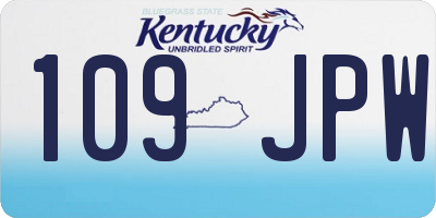 KY license plate 109JPW