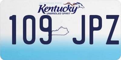 KY license plate 109JPZ