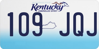 KY license plate 109JQJ
