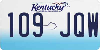 KY license plate 109JQW