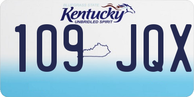 KY license plate 109JQX