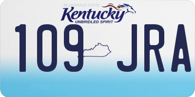 KY license plate 109JRA