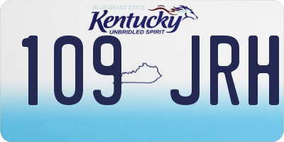 KY license plate 109JRH