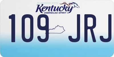 KY license plate 109JRJ