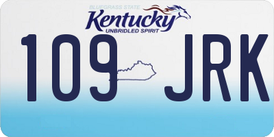 KY license plate 109JRK