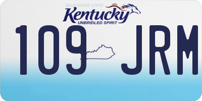 KY license plate 109JRM