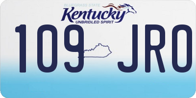 KY license plate 109JRO