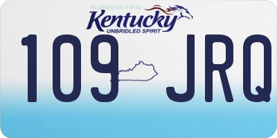 KY license plate 109JRQ