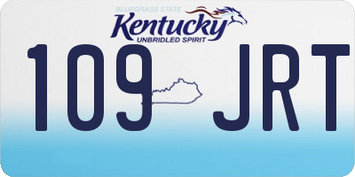 KY license plate 109JRT