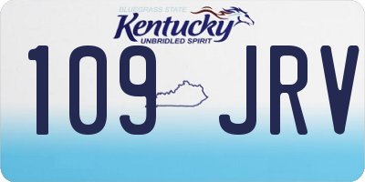 KY license plate 109JRV
