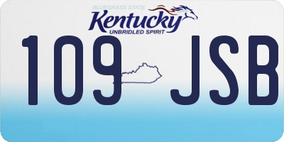 KY license plate 109JSB