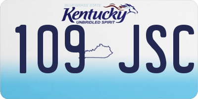 KY license plate 109JSC