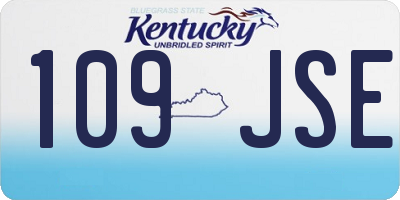 KY license plate 109JSE