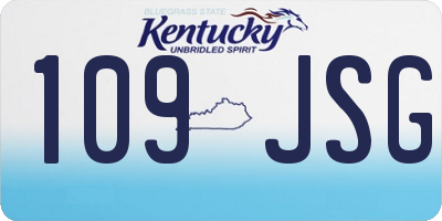 KY license plate 109JSG