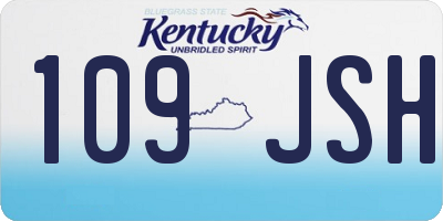 KY license plate 109JSH