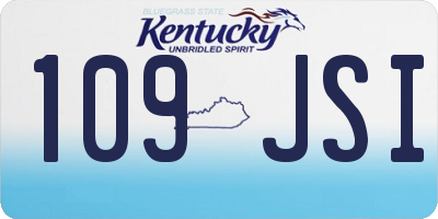 KY license plate 109JSI