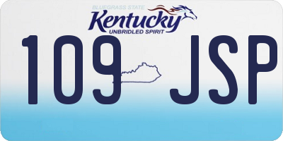 KY license plate 109JSP